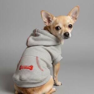 Waffle Thermal Dog Hoodie